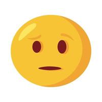 ícone de estilo plano clássico de rosto emoji triste vetor