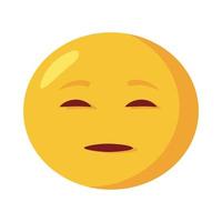 ícone de estilo plano clássico de rosto emoji triste vetor