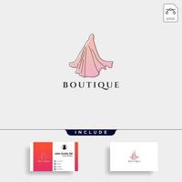 coleção moda senhora beleza em linha simples ilustração vetorial modelo de logotipo vetor