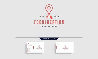 food pin navegação simples apartamento luxo logo design vector icon elemento logo com cartão de visita