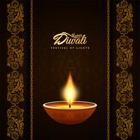 Fundo decorativo religioso feliz de Diwali feliz vetor