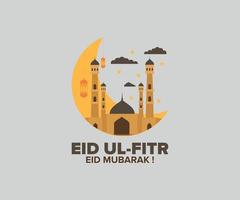 conceito de ilustração livre eid mubarak vetor