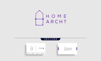vetor de design de logotipo de arquiteto residencial