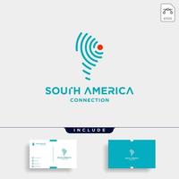 vetor de design de logotipo sinal américa do sul