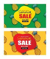 venda de verão banner modelo de capa fundo desconto de verão oferta especial design bonito vetor