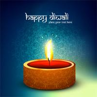 Feliz diwali diya óleo lâmpada festival fundo ilustração vetor