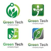 logotipo de tecnologia verde vetor