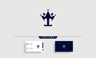 letter t king logo template vector design