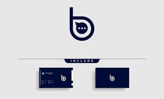 letra b bate-papo mensagem conversa logotipo modelo vetor design