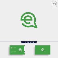 letter e chat logo template vector design