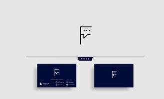 letra f chat logo template vector design