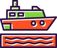design de ícone vetorial de navio de cruzeiro vetor
