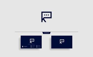 letra k chat logo template vector design