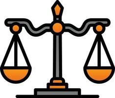 design de ícone de vetor de escala de justiça