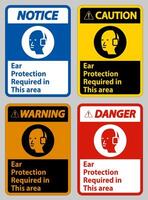 proteção auricular necessária neste símbolo de área vetor
