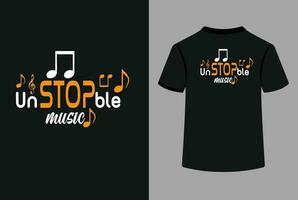imparável música tipografia camiseta Projeto vetor