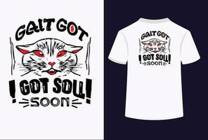 Deus alma em breve tipografia camiseta Projeto vetor