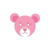 feliz dia dos namorados urso fofo decoração de presente design rosa vetor