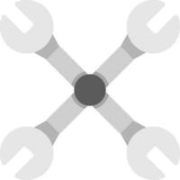 design de ícone vetorial de chave cruzada vetor