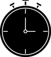 alarme relógio ícone dentro Preto e branco cor. vetor