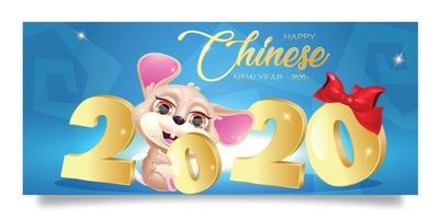 modelo de banner feliz ano novo chinês vetor