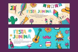 modelo de banner festa junina vetor