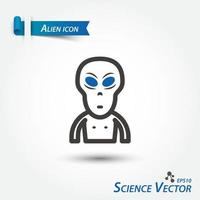 vetor científico de ícone alienígena