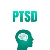 vetor Projeto internacional ptsd consciência dia. plano Projeto. plano ilustração