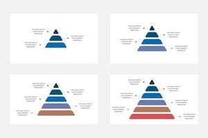 coleção do pirâmide infográfico modelo Projeto vetor