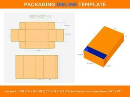 jóias caixa, dieline modelo, 20 x 10.2 x 6.2 cm, vetor
