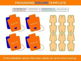 pulseira cartão exibição dieline modelo svg, ai, eps, pdf, dxf, jpg, png Arquivo vetor