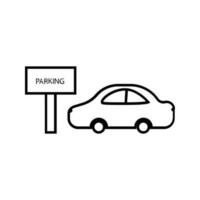 estacionamento editável e redimensionável vetor ícone