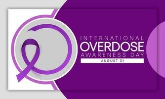 overdose consciência dia é observado cada ano em agosto 31, isto evento é uma poderoso caminho para Junte-se juntos para lembrar Essa quem perdido seus vidas para overdose. vetor ilustração