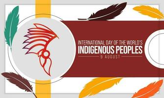 mundo indígena dia é observado cada ano em agosto 9, para levantar consciência e proteger a direitos do a indígena população. vetor ilustração
