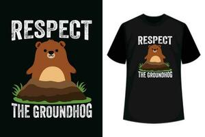 respeito a marmota marmota foto marmota dia camiseta vetor