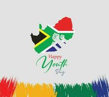 juventude dia sul África. Junho 16. sul África nacional celebração. modelo para fundo, bandeira, cartão, poster. vetor ilustração.