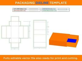 joalheria caixa dieline modelo vetor