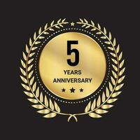 5 ano aniversário celebrações logotipo, vetor e gráfico