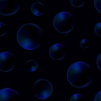Sombrio azul colori pérola desatado padrão, ícone definir, vibrante malha gradiente esfera vetor fundo, abstrato volta forma tecido imprimir, brilhante jóia gema vidro bolhas.