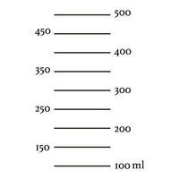 escala 500 ml líquido volume. medindo copo ou jarro para preparando culinária. vetor esboço ilustração. eps ícone.