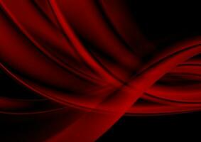 Sombrio vermelho abstrato fluindo ondas fundo vetor
