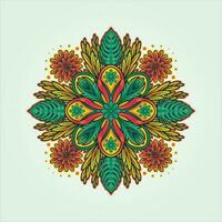 floral mandala enfeite sagrado geometria logotipo ilustrações vetor ilustrações para seu trabalhos logotipo, mercadoria camiseta, adesivos e rótulo desenhos, poster, cumprimento cartões publicidade o negócio companhia