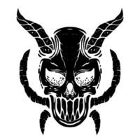 ilustração crânio cabeça mascote logotipo arte vetor