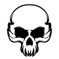 crânio ilustração mascote logotipo vetor