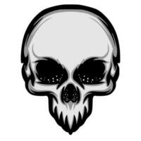crânio ilustração mascote logotipo arte vetor