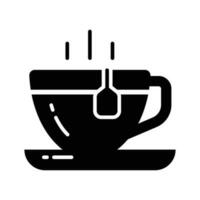 um design de ícone de vetor de xícara de chá quente, conceito de bebida quente