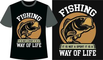 desencadear seu paixão com na moda pescaria camiseta desenhos vetor