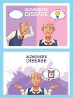 idosos, pacientes com doença de Alzheimer, com balão e bulbo vetor