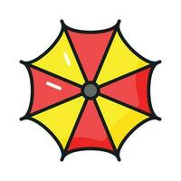 a guarda-chuva ícone representa proteção a partir de chuva ou sol, moderno vetor do sombrinha