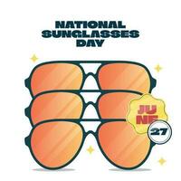 nacional oculos de sol dia vetor modelo. oculos de sol vetor Projeto. oculos de sol ilustração.